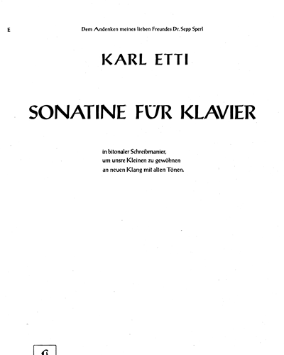 Sonatina — Karl Etti
