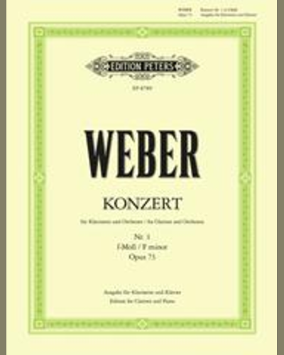 Concerto No. 1 in F minor Op.73 — 韦伯