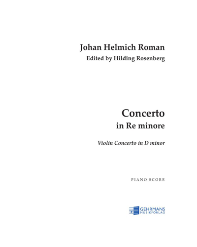 Violin Concerto in D minor — Johan Helmich Roman