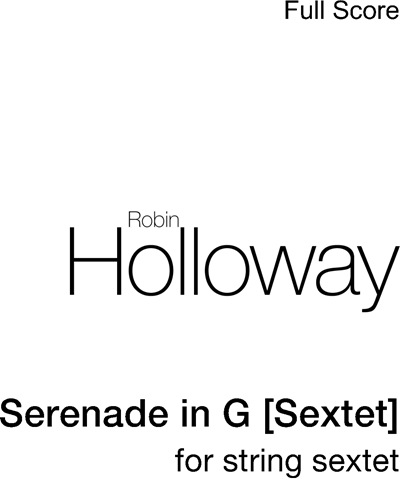 Serenade in G [Sextet] — 罗宾·霍洛韦