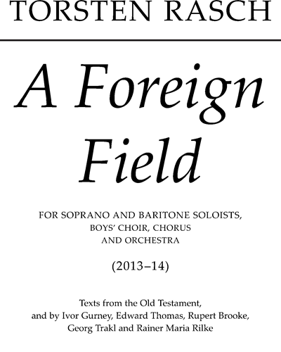 A Foreign Field — Torsten Rasch