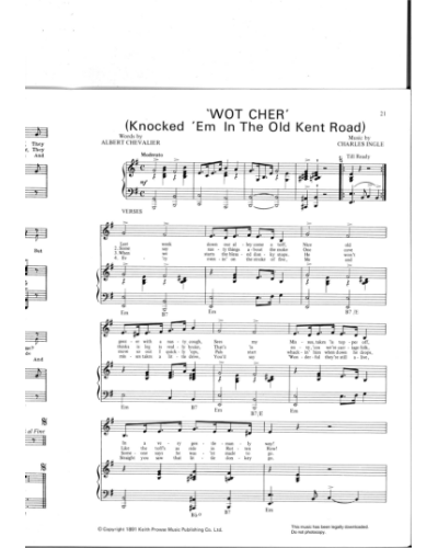 'Wot Cher' (Knocked 'Em In The Old Kent Road) — Charles Ingle