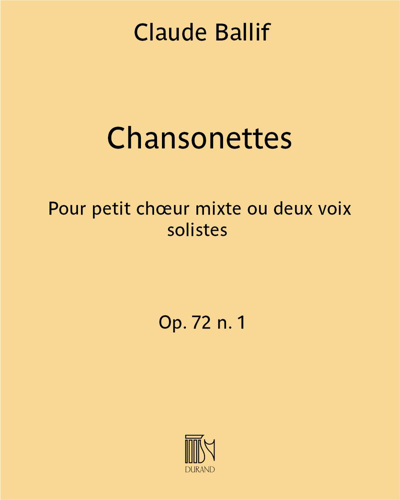Chansonettes (Cinq fables de La Fontaine) Op. 72 n. 1 — Claude Ballif