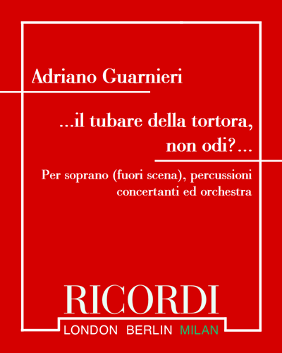...il tubare della tortora, non odi?... — Adriano Guarnieri