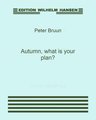 Autumn, what is your plan? — Peter Bruun