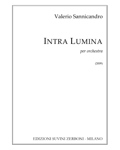 Intra Lumina — Valerio Sannicandro