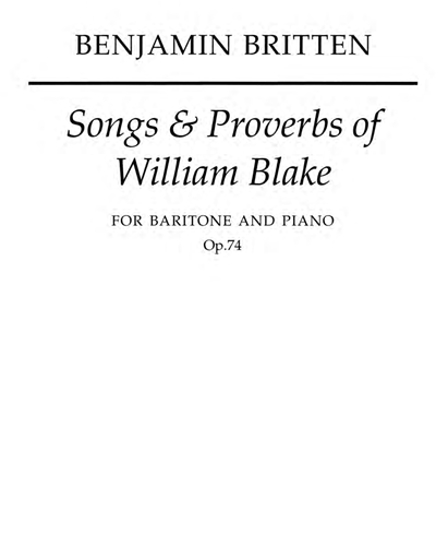 Songs and Proverbs of William Blake — William Blake