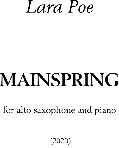 Mainspring — Lara Poe