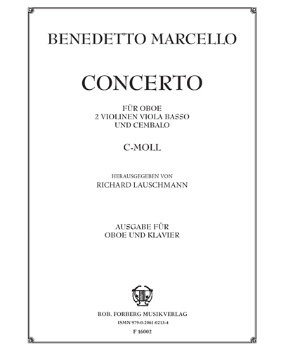 Concerto for Oboe and Strings (with Basso Continuo) — 马尔切洛