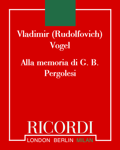 Alla memoria di G. B. Pergolesi — Vladimir Vogel