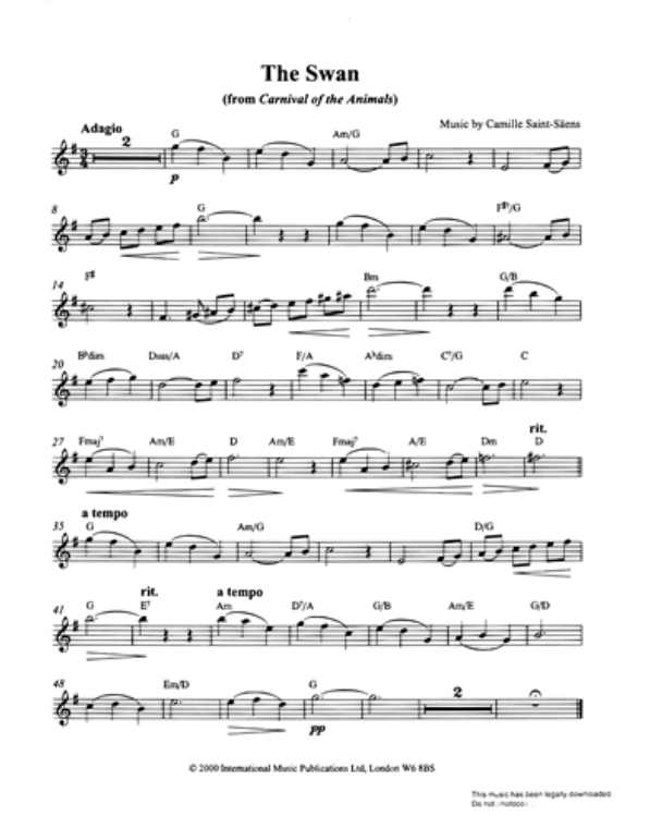The Swan — Camille Saint-Saëns