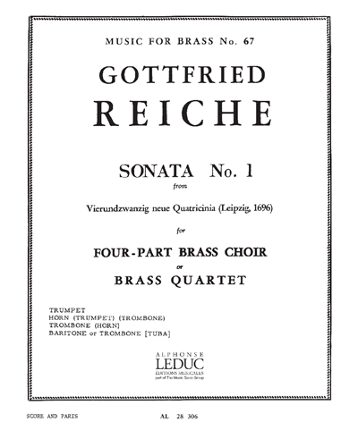 Sonata No. 1 (from 'Vierundzwanzig neue Quatricinia', Leipzig, 1696) — Gottfried Reiche