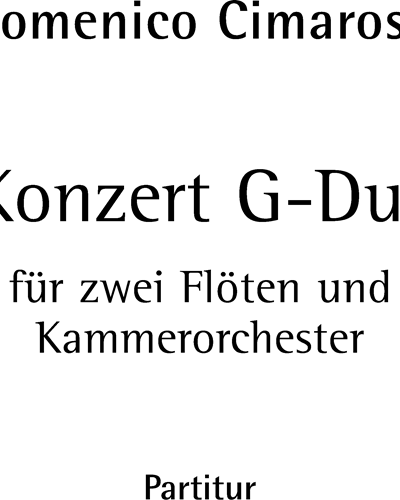 Concerto in G major — Domenico Cimarosa