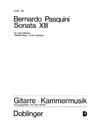 Sonata No. 13 in A minor — Bernardo Pasquini