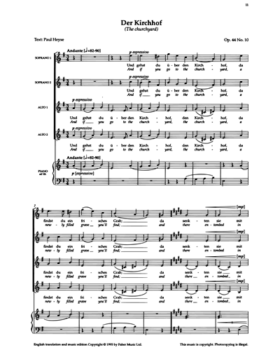 Der Kirchhof, op. 44 no. 10 — Johannes Brahms