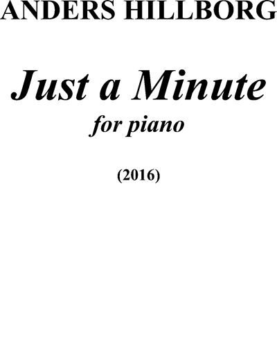 Just a Minute — Anders Hillborg