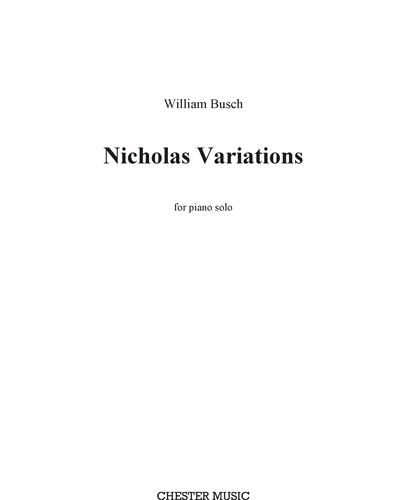 Nicholas Variations — William Busch