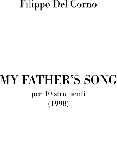 My father's song — Filippo Del Corno