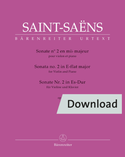 Sonata no. 2 for Violin and Piano in E-flat major, op. 102 — 圣-桑