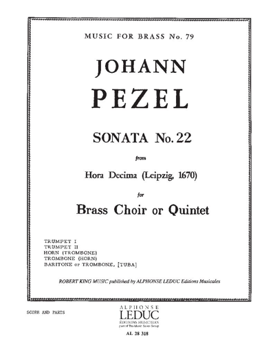 Sonata No. 22 (from "Hora Decima") — Johann Christoph Pezel
