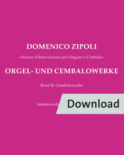 Orgel- und Cembalowerke, Band II: Cembalowerke — Domenico Zipoli