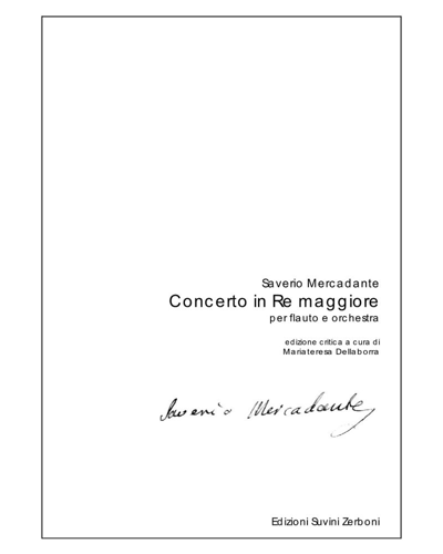 Concerto for Flute in D major — 梅尔卡丹特