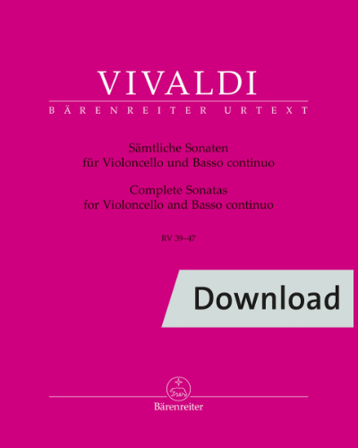 Complete Sonatas for Violoncello and Basso continuo RV 39-47 — 维瓦尔第