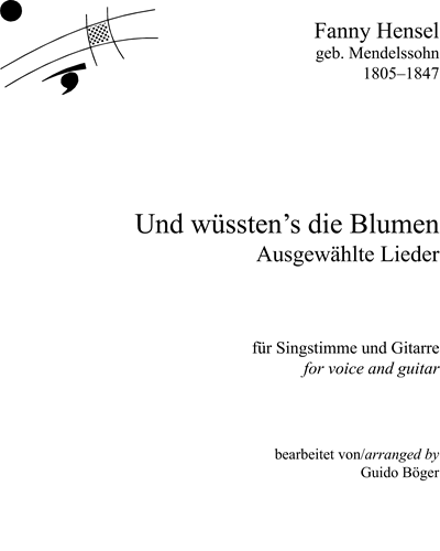 Und wüssten's die Blumen — 范妮·门德尔松