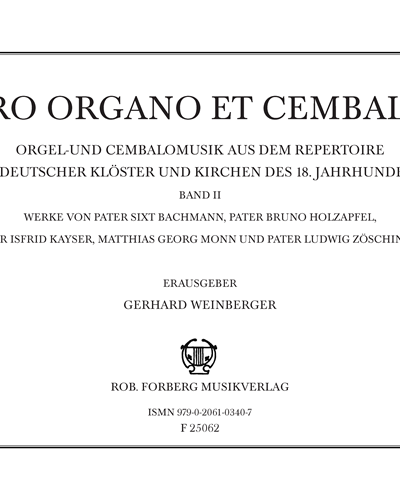 Pro Organo et Cembalo, Vol. 2 — 合集