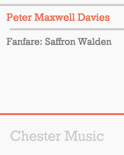Fanfare: Saffron Walden — 马克斯韦尔·戴维斯