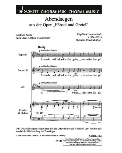 Abendsegen — 洪佩尔丁克