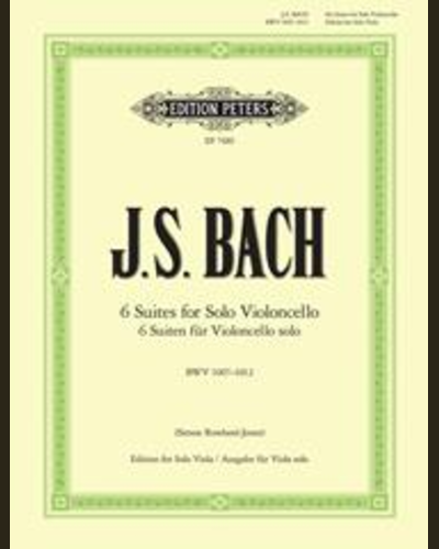 6 Suites for Solo Violoncello BWV1007-1012 (for Viola) — 巴赫