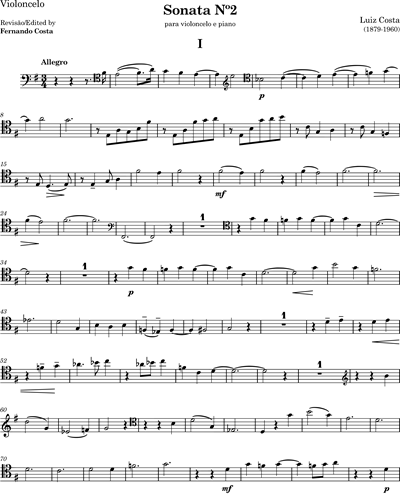 Sonata No. 2 for Cello and Piano — Luiz Costa