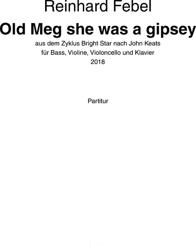 Old Meg she was a gipsey — Reinhard Febel
