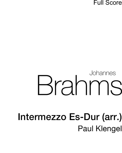 Intermezzo in E-flat major, op. 117/1 (Arrangement) — 勃拉姆斯