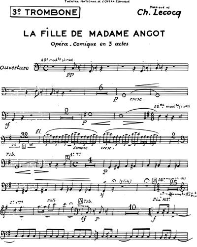 Fille de Madame Angot — Charles Lecocq