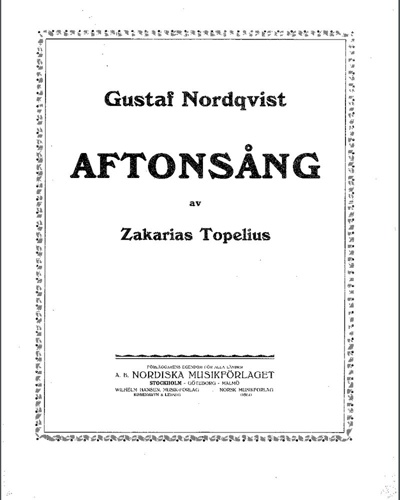 Evening Song — Gustaf Nordqvist