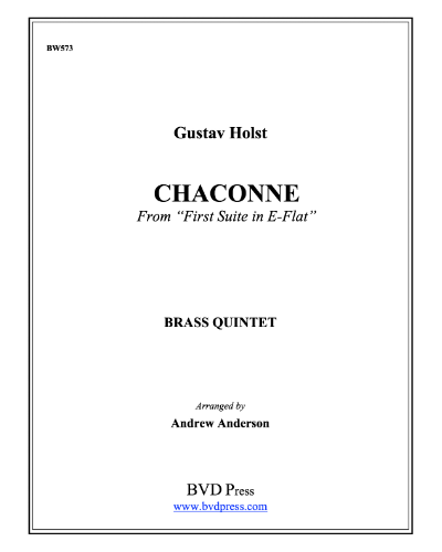 Chaconne (from 'First Suite in E-flat for Military Band'), H. 105 no. 1 — 霍尔斯特