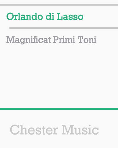 Magnificat Primi Toni, op. 45 — 拉索