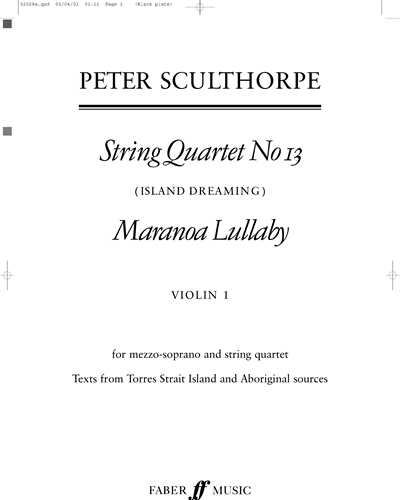 String Quartet No. 13, op. 267 — Peter Sculthorpe