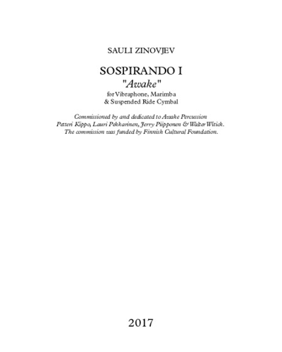 Sospirando 1 — Sauli Zinovjev