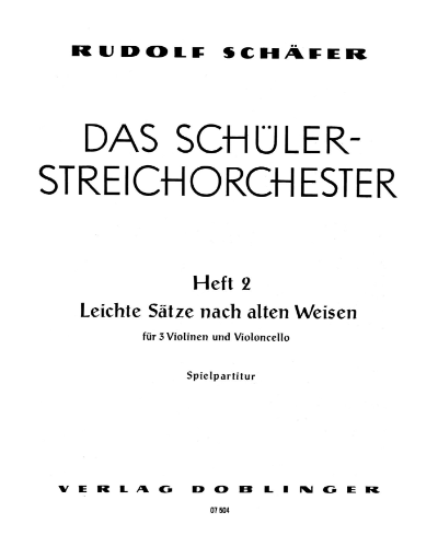 Das Schülerstreichorchester, Vol. 2 — Rudolf Schäfer
