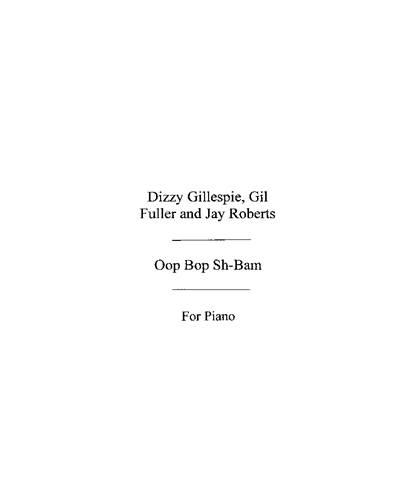 Oop Bop Sh-Bam — Dizzy Gillespie