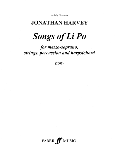 Songs of Li Po — 乔纳森·哈维