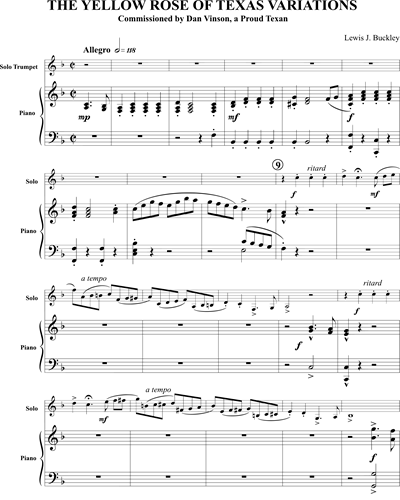 The Yellow Rose of Texas Variations — Lewis J. Buckley
