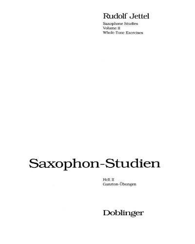 Saxophone Studies, Book 2 — Rudolf Jettel