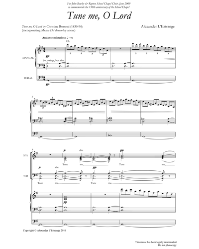 Tune Me, O Lord — Alexander L’Estrange