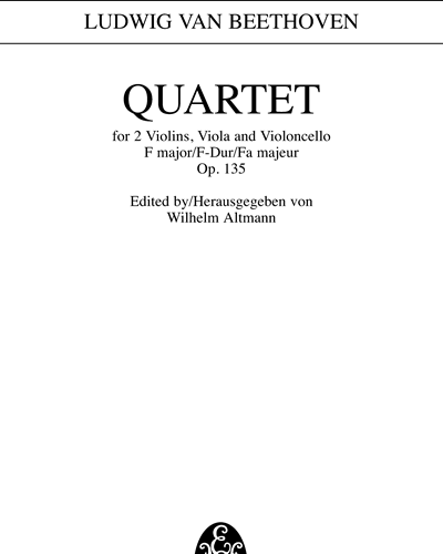 String Quartet in F major, op. 135 — 贝多芬