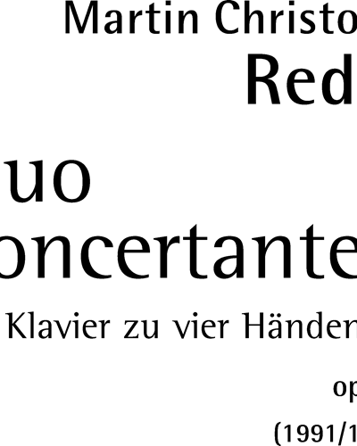 Duo concertante, op. 43 — Martin Christoph Redel