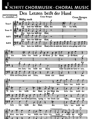 Den Letzten beißt der Hund — Cesar Bresgen